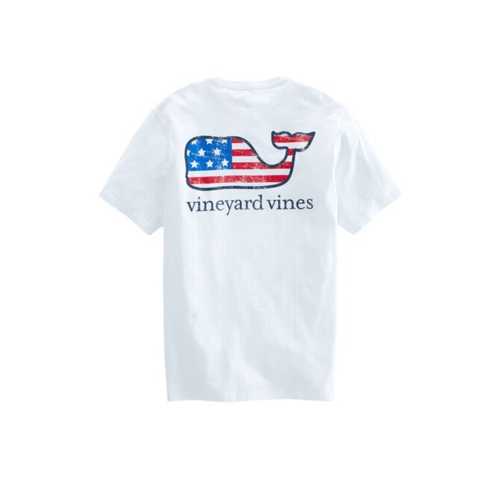 Men's Vineyard Vines Flag Whale Tshirt